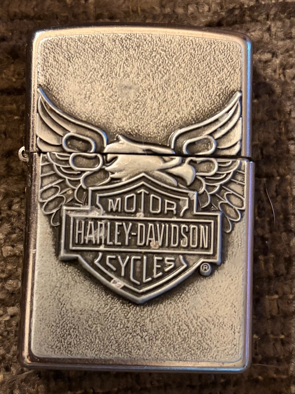 Harley-Davidson Silver Winged Shield Zip Case